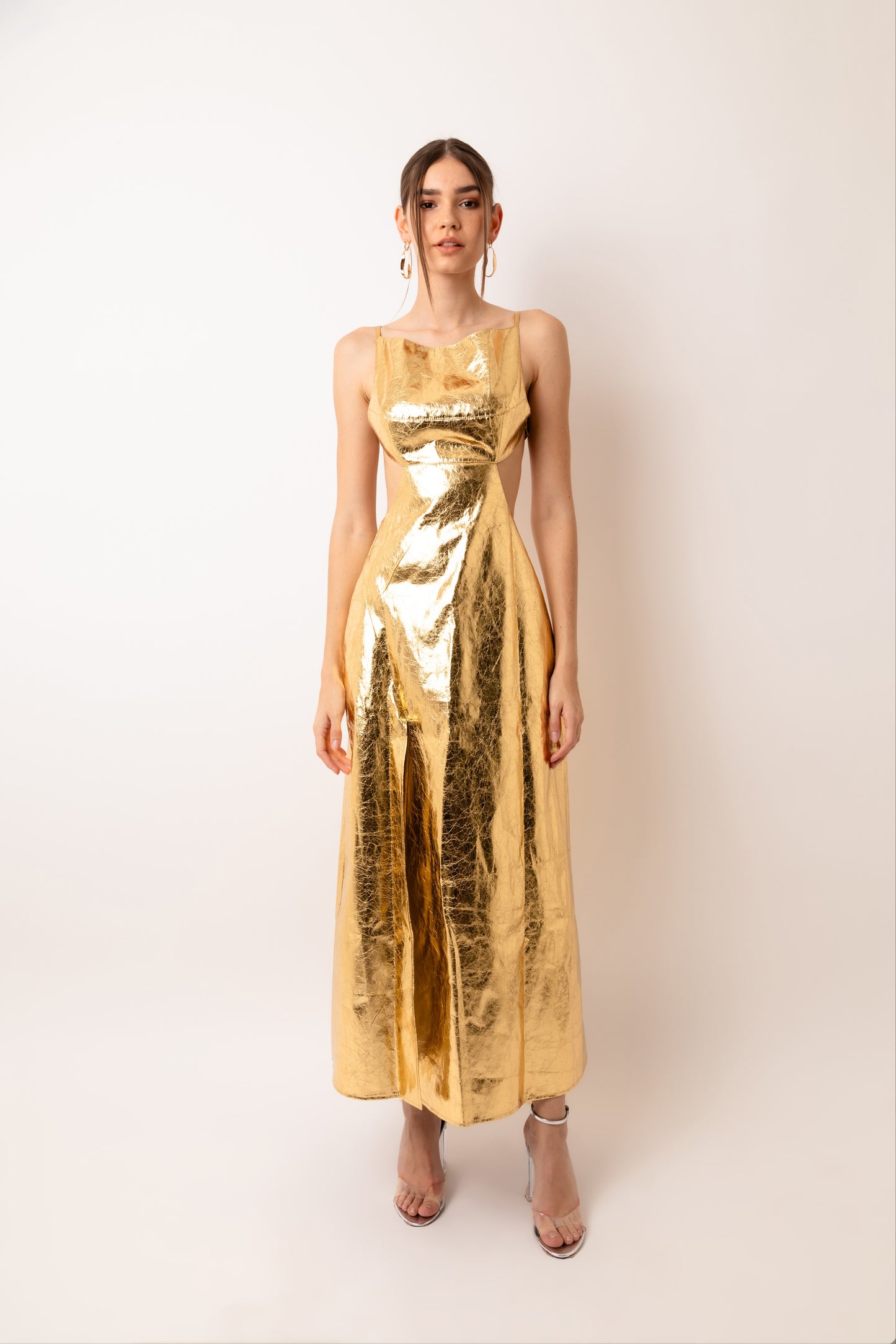 Jennifer Gold Metallic Maxi Dress-ALJH0173