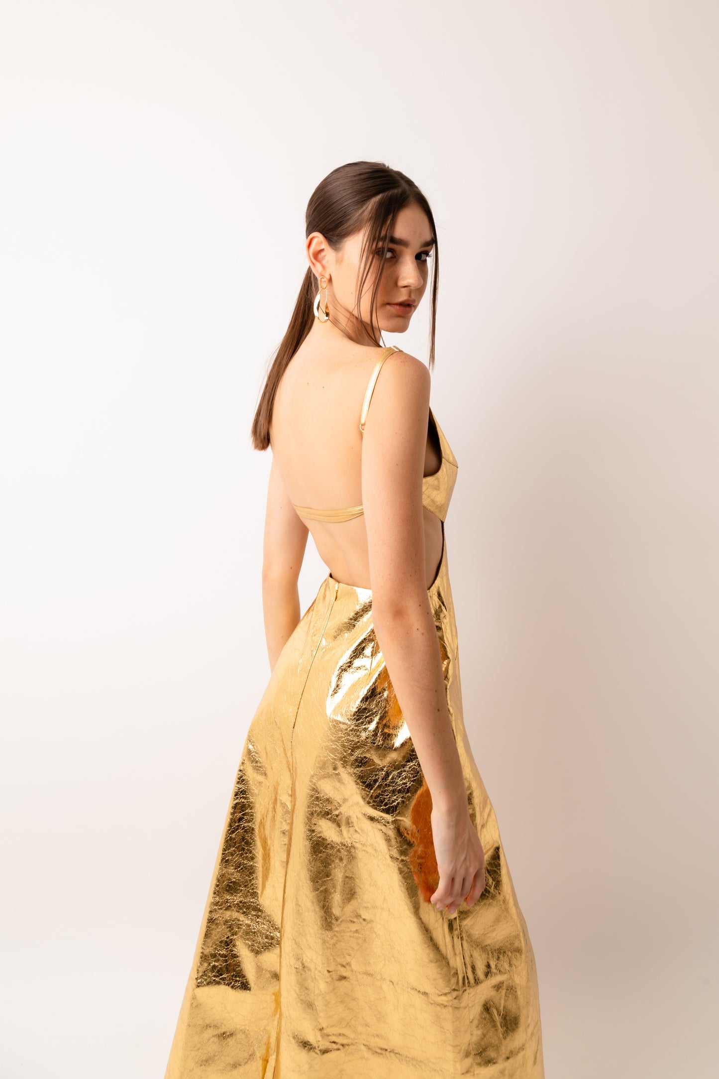 Jennifer Gold Metallic Maxi Dress-ALJH0173