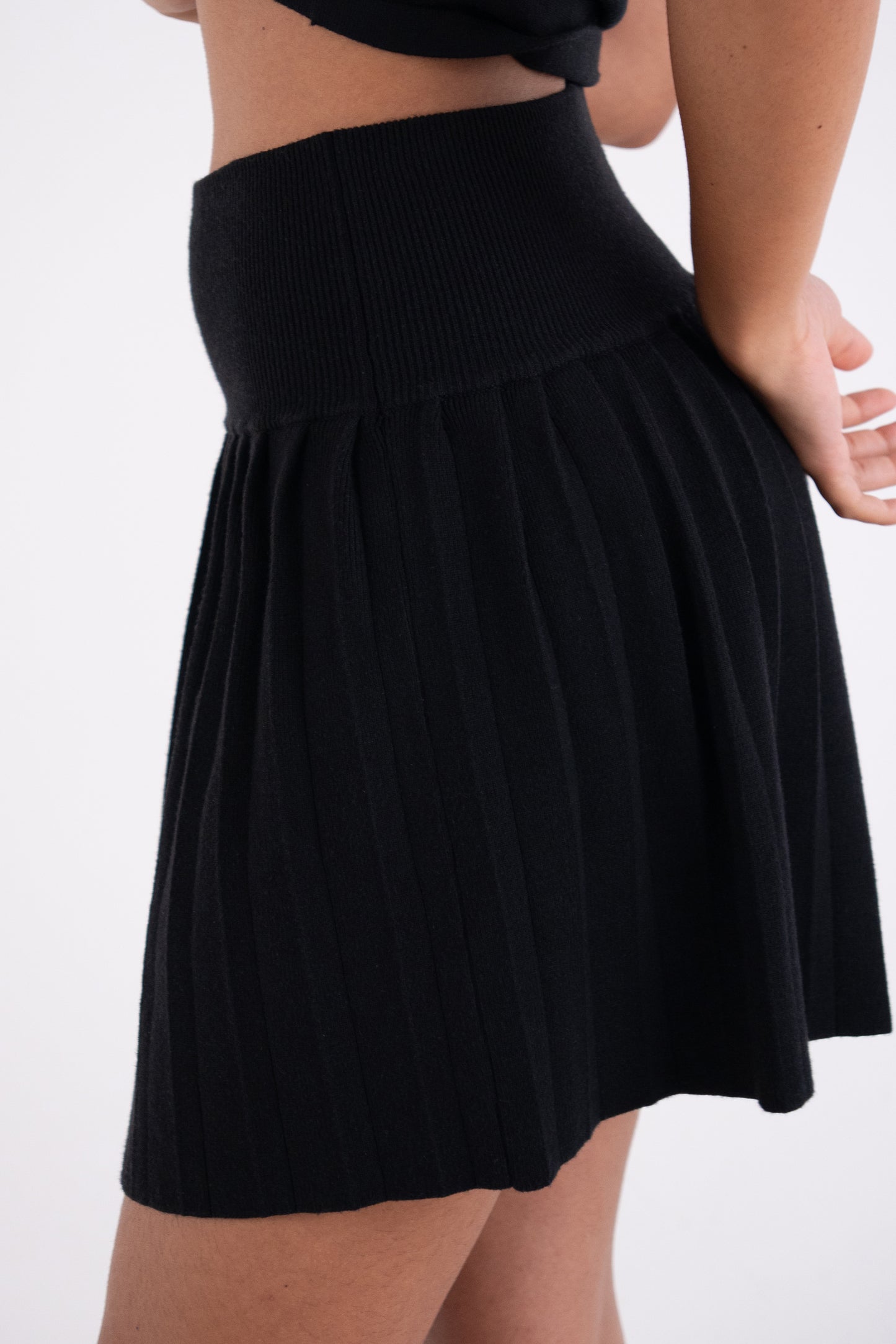 Clemmie Pleated Flare Mini Skirt-ALCM2628