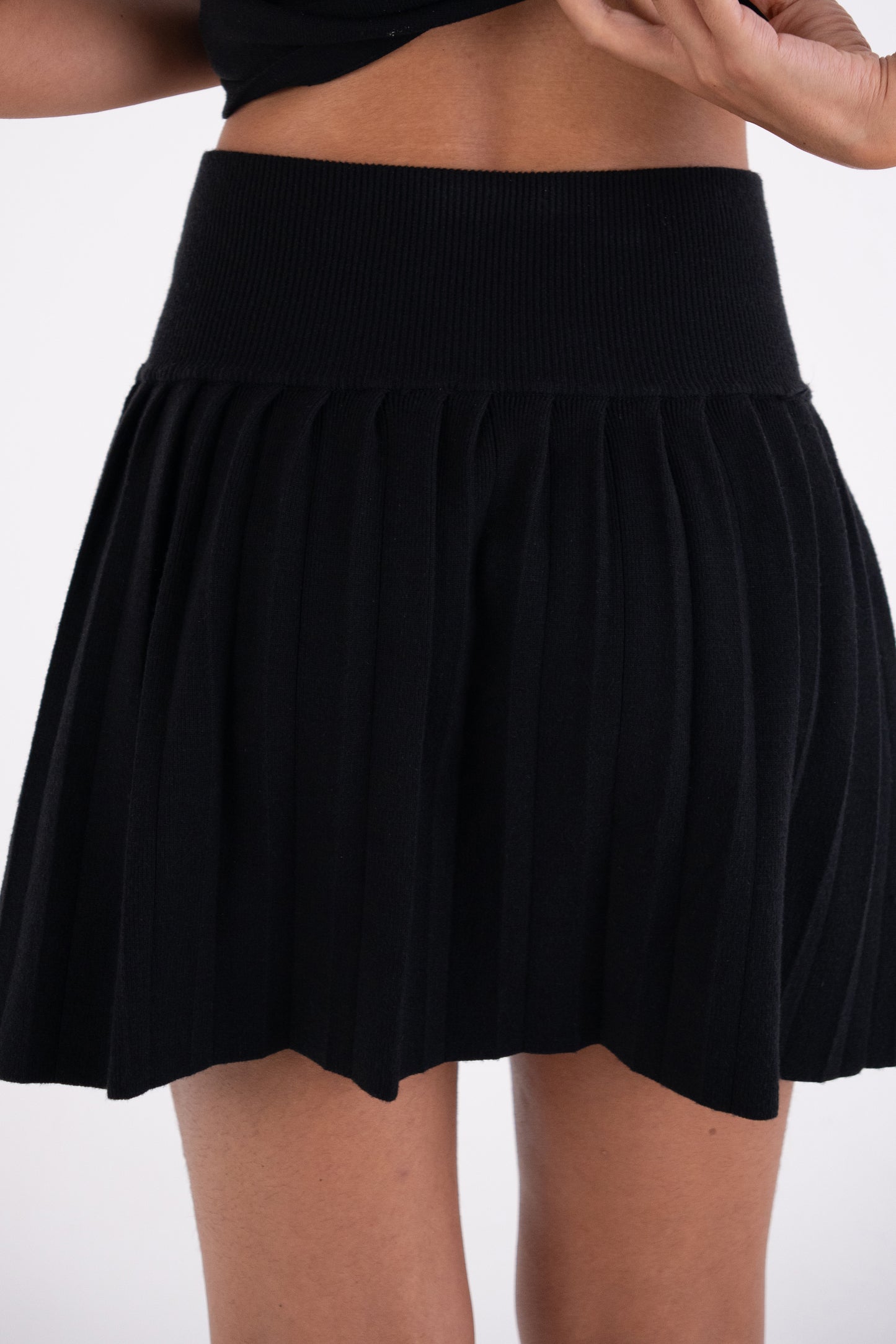 Clemmie Pleated Flare Mini Skirt-ALCM2628